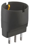 Electraline 71917-Schuko Adaptateur Plug 16A 230 V Matt Black Couleur : gris