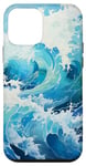 iPhone 12 mini Blue Sea Ocean Waves Case