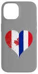 Coque pour iPhone 14 Canada France Drapeau pour Fier Canadien Français