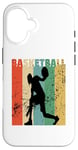 Coque pour iPhone 16 Ballon de basket vintage pour homme et femme, rétro vieilli