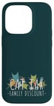 Coque pour iPhone 14 Pro Cat Tax Family Discount! Social Media Meme Fun