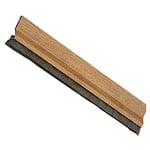 Amig - Draught Excluder for Entrance or Passage Doors | Self-Adhesive Overlay Draught Excluder | Hair Brush | Plastic Sheet Between the Brush | 1 m | Oak | Aluminium