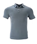 John Varvatos Cornflower Blue Silk Blend Short Sleeve Polo Size Small NWT