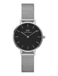 Petite 28 Sterling S Black Silver Daniel Wellington