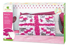 Kit de loisir créatif enfant - Coussin cotton strippes Union Jack - DIY - Lovely Box Collector - Dès 7 ans - Sycomore - CRE5220