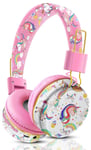 Unicorn Over-Ear Bluetooth Høretelefoner til børn - Pink
