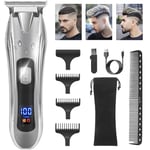 HSKAI Hair Clippers Cordless, Beard Trimmer Men with LED Display, 7000RPM Rechargeable T-Blade Hair Trimmer Barber Clipper for Home Haircuts, Detailer Trimming and Baldheaded Shaver, Gifts for Men