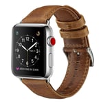 Crazy Horse Apple Watch Series 4 44mm klockarmband i koskinn - Brun