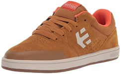 Etnies Kids Marana Skate Shoe, Brown/Orange, 4.5 UK