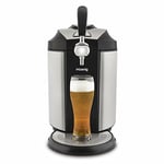 H.Koenig Tireuse à Biere BW1890, Compatible avec les Fûts Universels Pressurisés/Non Pressurisés de 5L, Inox, Professionnelle, Universelle, Refroidissement intégré 2 à 12 °C, Ecran LED