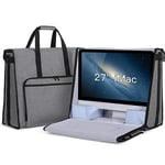 Damero Sacoche pour Le Stockage de iMac 27 Pouces, Sac Fourre-Tout de Transport à Bandoulière pour Apple iMac 27 Pouces et iMac Accessoires (Compatible avec Apple iMac 27 Pouces, Gris)