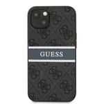 GUHCP13S4GDGR Guess PU 4G Printed Stripe Case iPhone 13 Mini Harmaa