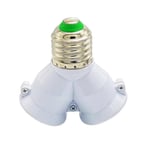 E27 To 2e27 Led Lamp Bulb Splitter Adapter Holder Converter