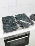 Set Of 2 Universal Hob Stove Covers Chopping Board Worktop Protectors by Chums