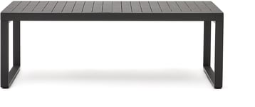 Galdana, Udendørs spisebord med udtræk, sort, H75x340x100,5 cm