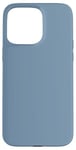 Coque pour iPhone 15 Pro Max Couleur bleu gris simple