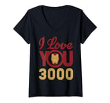 Womens Marvel Avengers Iron Man I Love You 3000 V-Neck T-Shirt