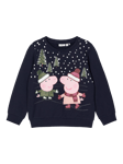 NAME IT Kids' Peppa & George Pig Sweatshirt, Dark Sapphire