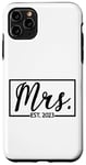 Coque pour iPhone 11 Pro Max Mrs. Est. 2023 Marié lune de miel épouse Mr Matching Wedding