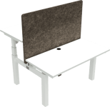 OmniLift, Dobbelt hæve-/sænkebord, firkantet, hvid/hvid, H125x120x60 cm, mfc