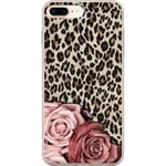 Apple iPhone 8 Plus Gennemsigtigt Telefoncover Leopardrosor