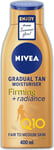 NIVEA Q10 Firming Plus Radiance Gradual Tan (400 ml), 400 ml (Pack of 1)