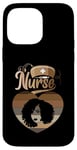 Coque pour iPhone 14 Pro Max Afro Black Nurse Mélanine Afro-Américaine Drôle Infirmière