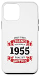 Coque pour iPhone 12 mini Les légendes sont nées en 1955 Vintage 70e anniversaire