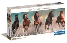 CLEMENTONI palapeli 1000 Panorama Compact Horses 39875