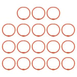 PATIKIL 1.8 Inch Loose Leaf Binder Rings, 18 Pack 3mm Metal Flash Card Book Binding Rings for Key Chain Index Card Scrapbooks, Orange