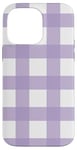 iPhone 14 Pro Max Purple White Checkered Plaid Flannel Gingham Pattern Checker Case