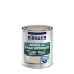 Sikkens - Peinture Laque Intérieure Bois et Fer - Résistance maximale aux taches et rayures - Satin Gris Argile 0,75 L