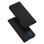 DUX DUCIS Skin Pro Faux Leather Wallet Flip Case for Motorola Moto G42 - Black