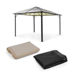 Panthéon Solid Sky Ambient Solar pergola 3x4 m éclairage solaire