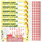 6pk Reward Chart with 360 Star Stickers Good Behaviour Chores For Kids Children