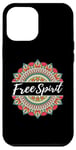 Coque pour iPhone 14 Pro Max Free Spirit Boho Mandala Design, ambiance hippie, énergie artistique