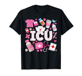 ICU Nurse Life Intensive Care Unit Happy Valentine's Day T-Shirt