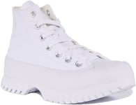 Converse A00871C Lugged 2.0 Hi Top Lace Up Womens Trainers White UK 3 - 7.5