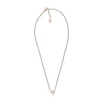 Skagen Necklace for Women Sea Glass Pink Glass Chain Necklace, Length: 406mm+51mm, Width: 9.3mm, Height: 9.4mm, SKJ1710791