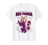 Anatomy of a Red Panda Cute Kawaii Funny Animal Art T-Shirt