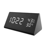 XII Digital Clock LED Time Display Seinäkello KXD0099 - Unisex - Digitaalinen/Älykello - Wood