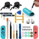 Joycon Joystick Remplacement, 34 Pcs Joycon Kit De Réparation Compatible Pour Switch Oled, Joycon Kit De Réparation Joystick Pièces De Rechange Compatible Pour Switch