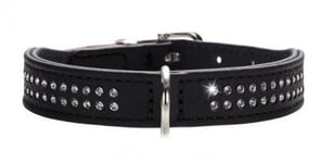 HUNTER Diamond Petit Hundhalsband Svart (Storlek: 27CM)