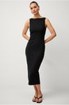 Gina Tricot - Maxiklänning Boatneck Rib Dress - Svart