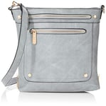 Bessie London, Sac bandoulière femme, Gris, Taille Unique