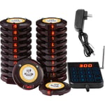 VEVOR Systeme de Teleavertisseur de Restaurant, Bipeurs Restaurant sans Fil Longue Portee de 500 m, avec Vibration et Clignotant, 20 Buzzers pour