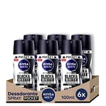 NIVEA, (black & White Men) – 6 de 100 ML. (total 600 ML.)