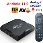 Nouveau X96 Max Plus Ultra TV Box Android 11 Amlogic S905X4 AV1 8K double Wifi Android 11 lecteur multimédia 4GB 64GB décodeur