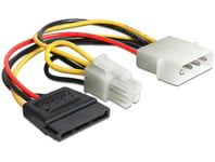 DELOCK – Cable Power Molex 4 pin male > SATA 15 pin female + P4 male (60127)