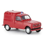 BREKINA 14747 1/87 HO RENAULT R4 FOURGONNETTE POMPIER VOITURE MINIATURE H0